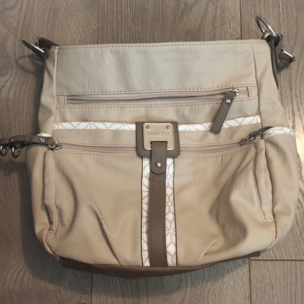 Tan Rosetti Purse